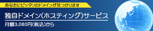 用途や規模で選べる4コース【独自ドメインサービス】低価格で更に始めやすくなりました。