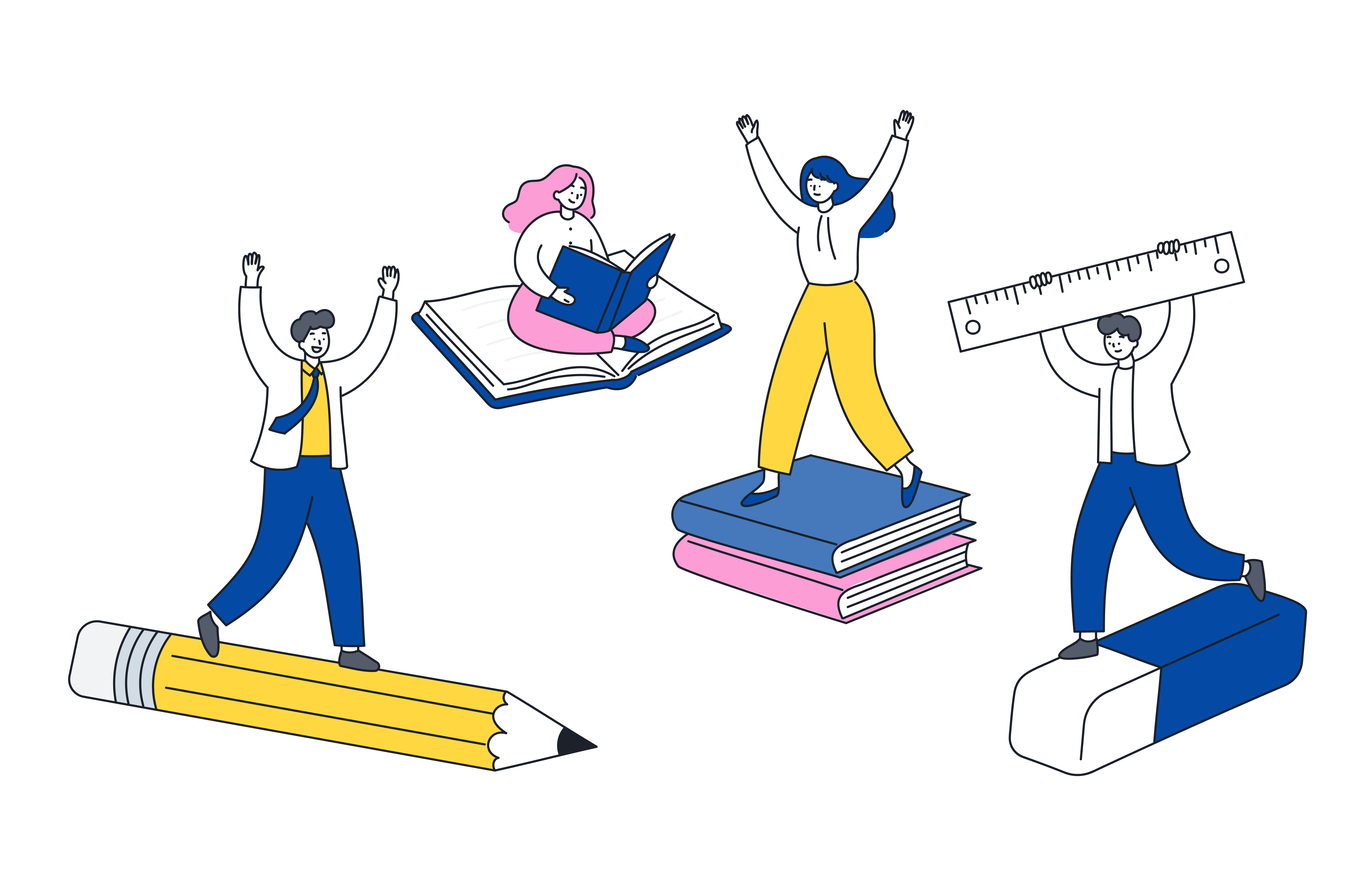 学ぶ人のイラスト